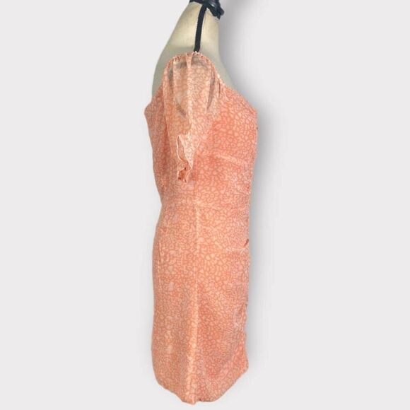 Walter Baker Beverly‎ Off-The-Shoulder Ruched Leopard-Print Crepe Mini Dress 10 - Picture 6 of 12